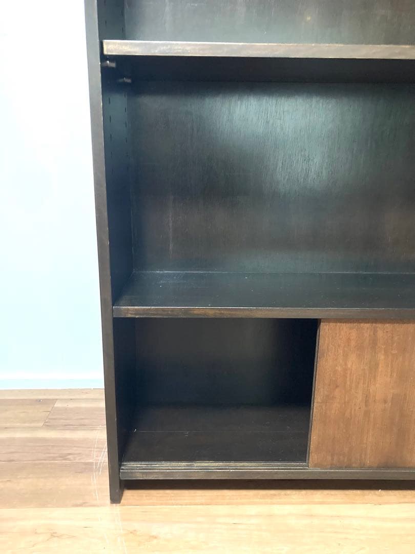 【メンテ済み】大きなビンテージの木製本棚　中板2枚可変　高さ167cm