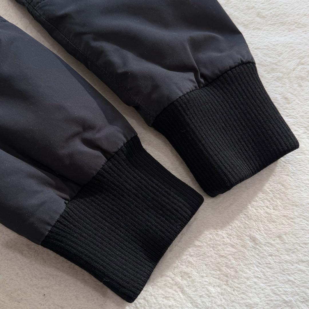 レオナール　ダウンコート　フェザー　フード　ロゴ刻印ボタン　日本製　ブラック　M