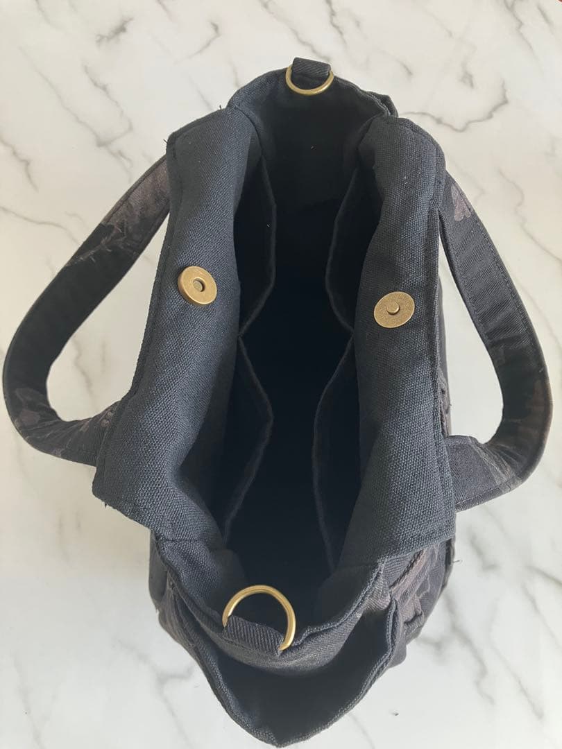 851 ピエロ　花柄デニムリメイクバック　ハンドメイド 3点