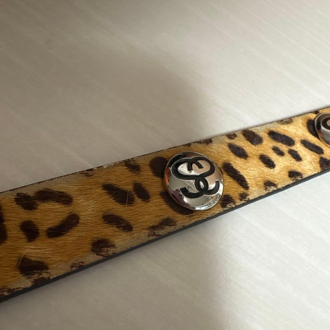 stussy レオパード柄　ベルト