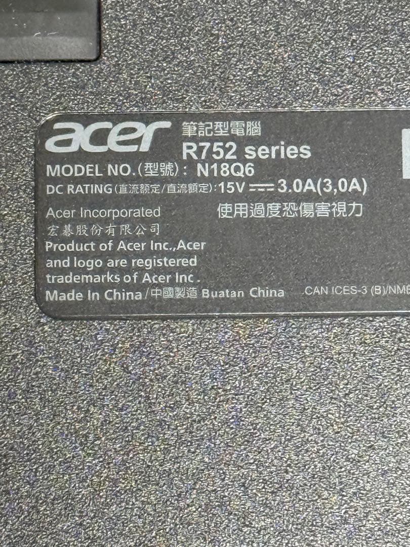 Acer R752シリーズ Chromebook