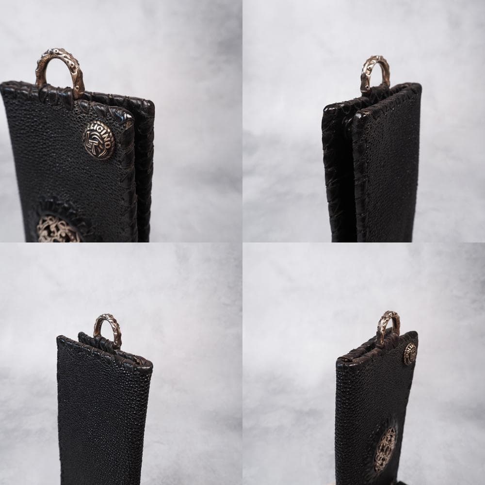 LEATHERS AND TREASURES バイカーウォレット Y2K エイ革