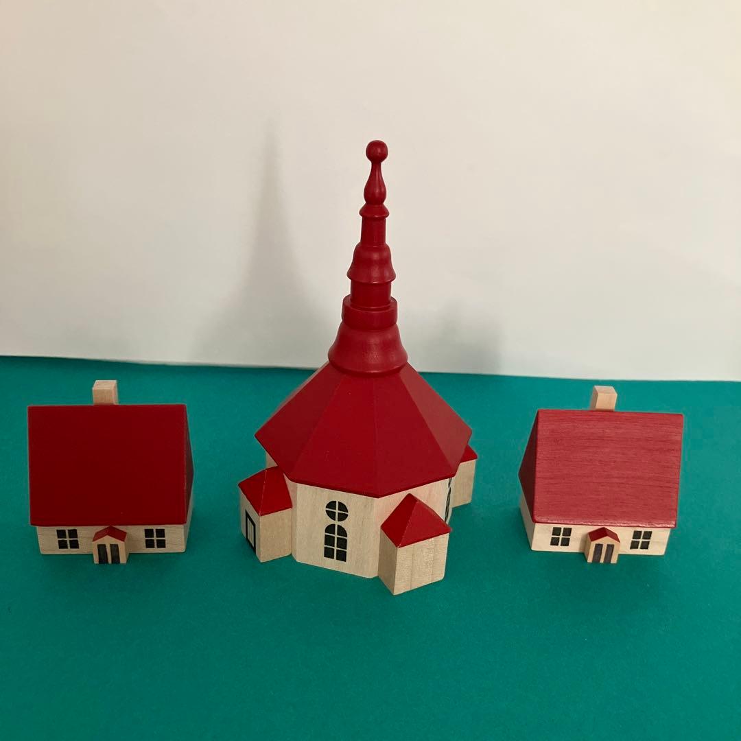 ドイツ　ザイフェン　赤い聖歌隊セット エルツ地方　DREGENO社 木製