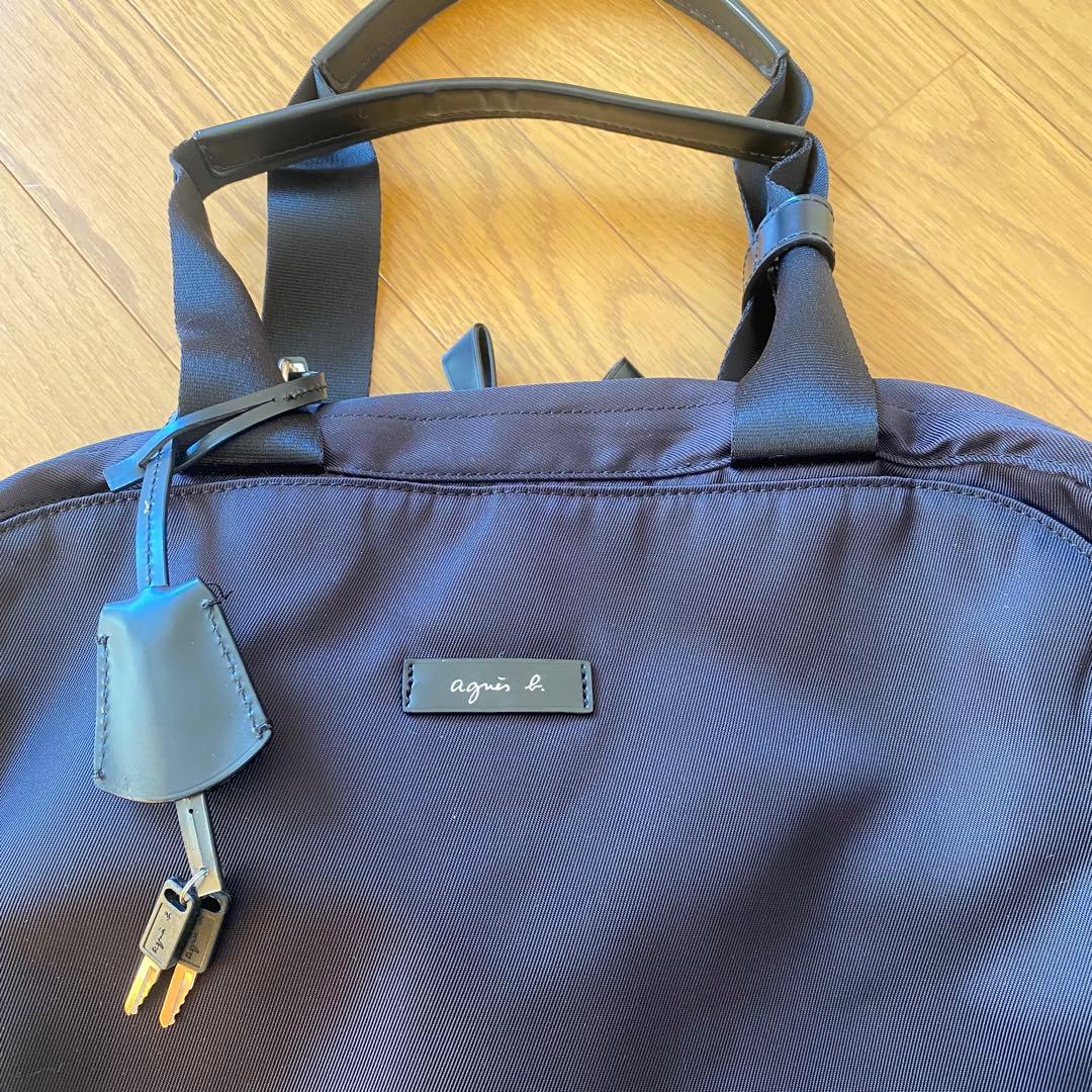 〈美品〉agnès b. ボストンバッグ 黒 旅行用バッグ アニエスベー