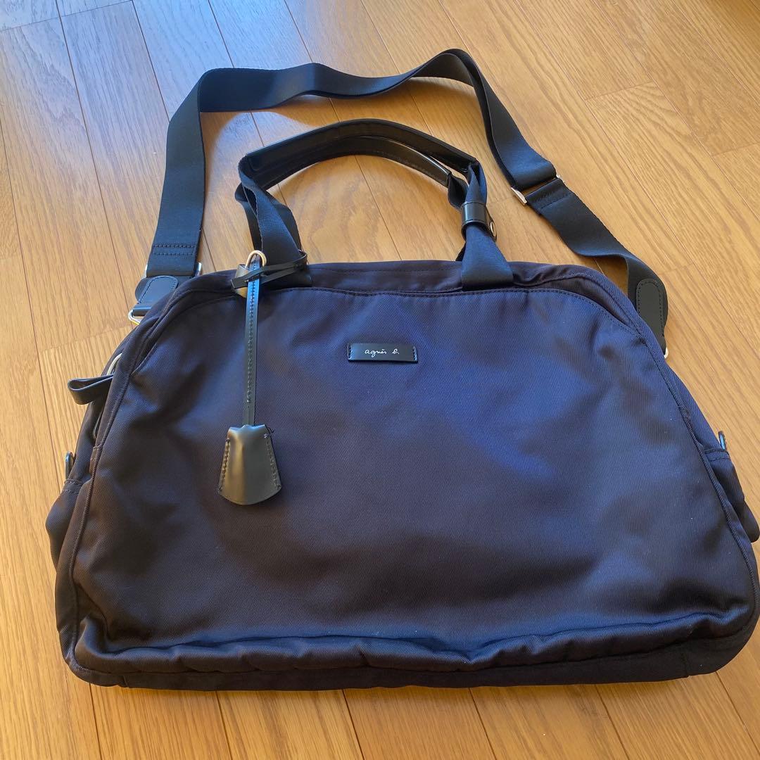 〈美品〉agnès b. ボストンバッグ 黒 旅行用バッグ アニエスベー