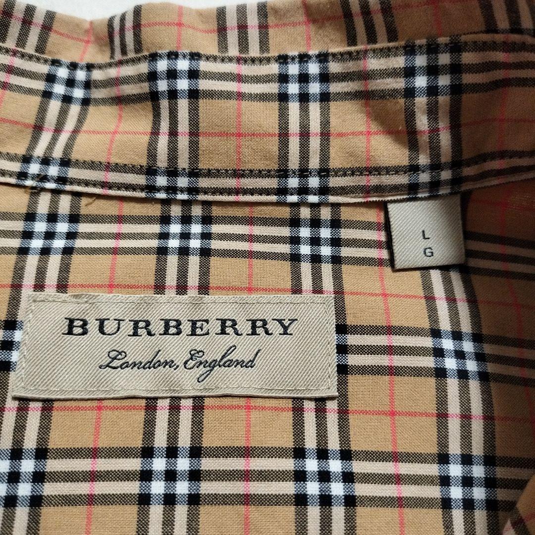 国内正規品 BURBERRY バーバリー ノヴァチェック柄 長袖BDシャツ L