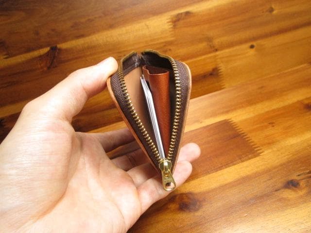 L字ファスナー ミニ財布 レーデルオガワ コードバン キャッシュレス ワイン 革
