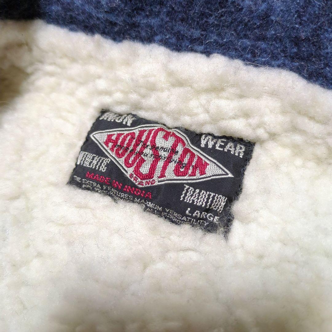 美品！HOUSTON　CPOシャツジャケット　裏地ボア　オーバーサイズ　L