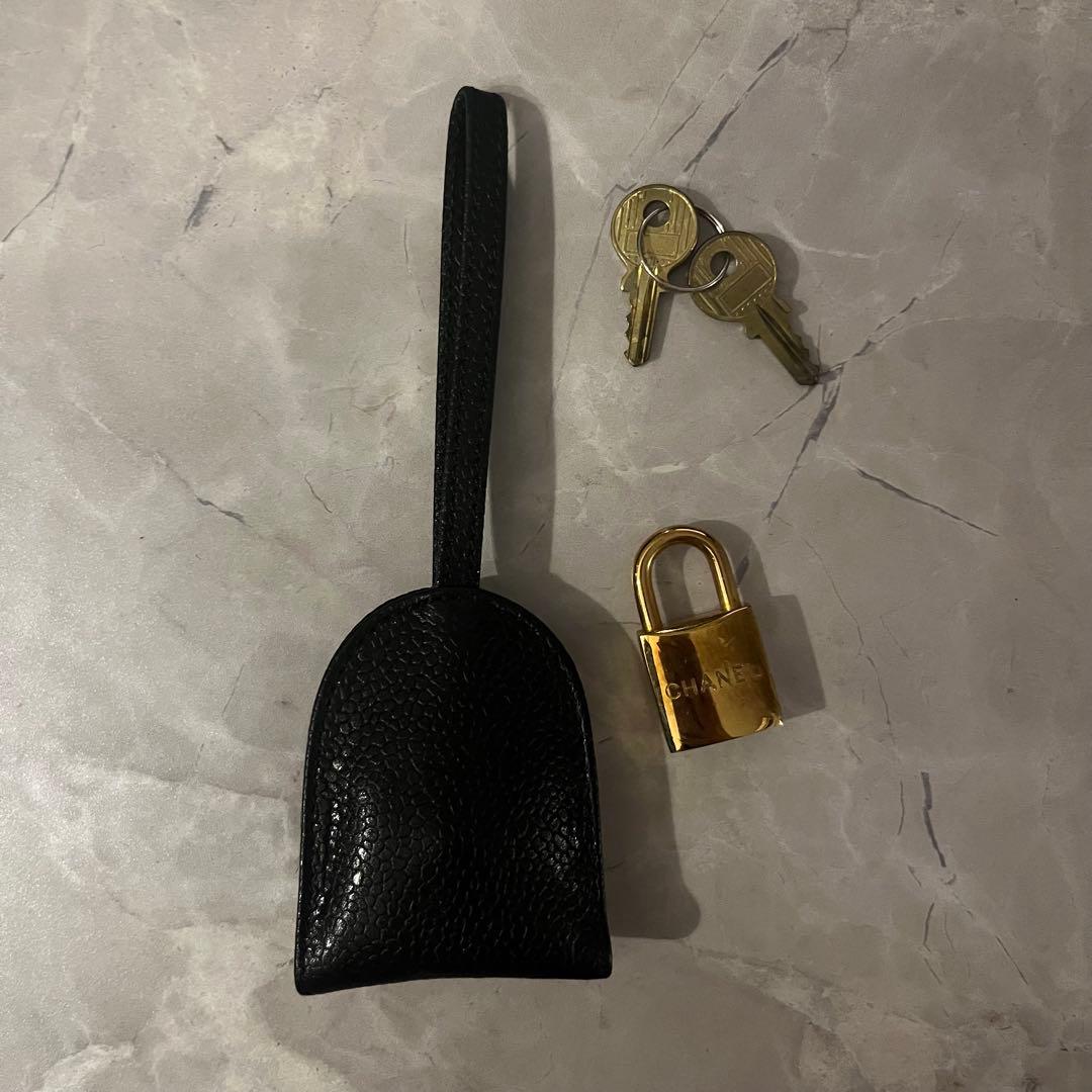 CHANEL シャネル ヴィンテージ　キャビアスキン　ボストンバッグ