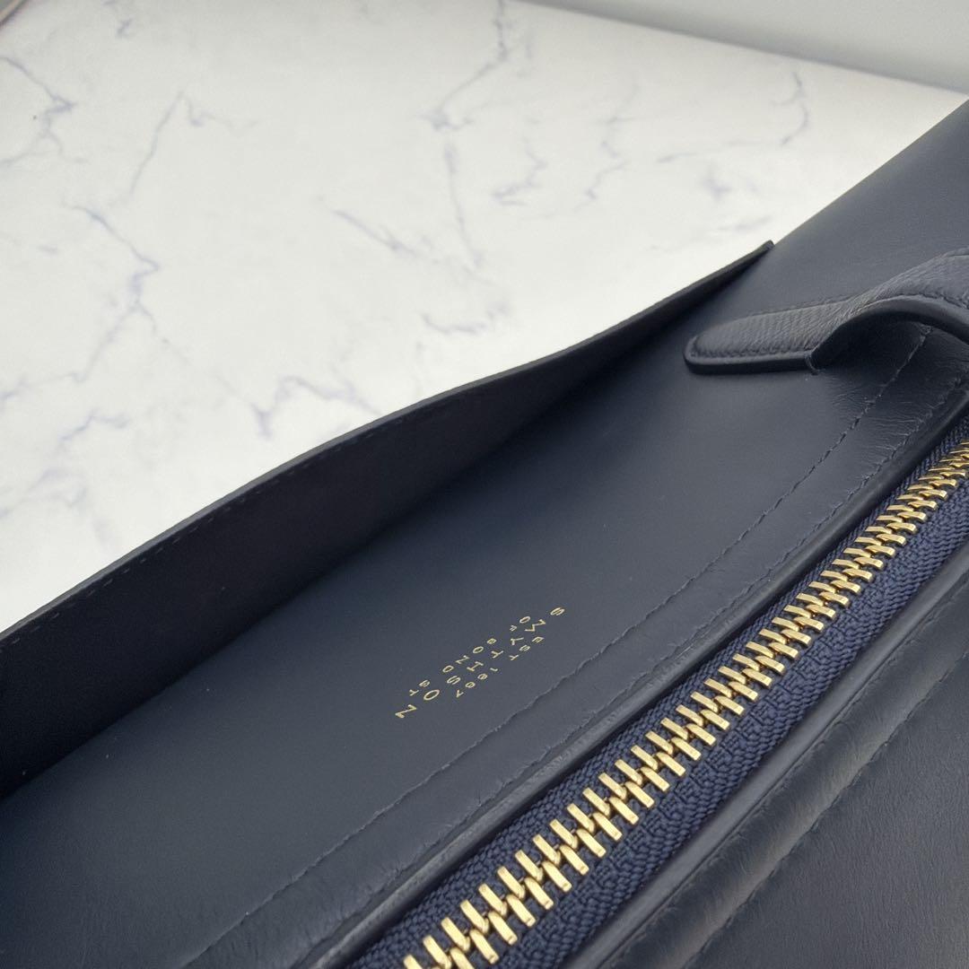 極美品 スマイソン レザー トートバッグ A4 ダークネイビー 肩掛け 仕事