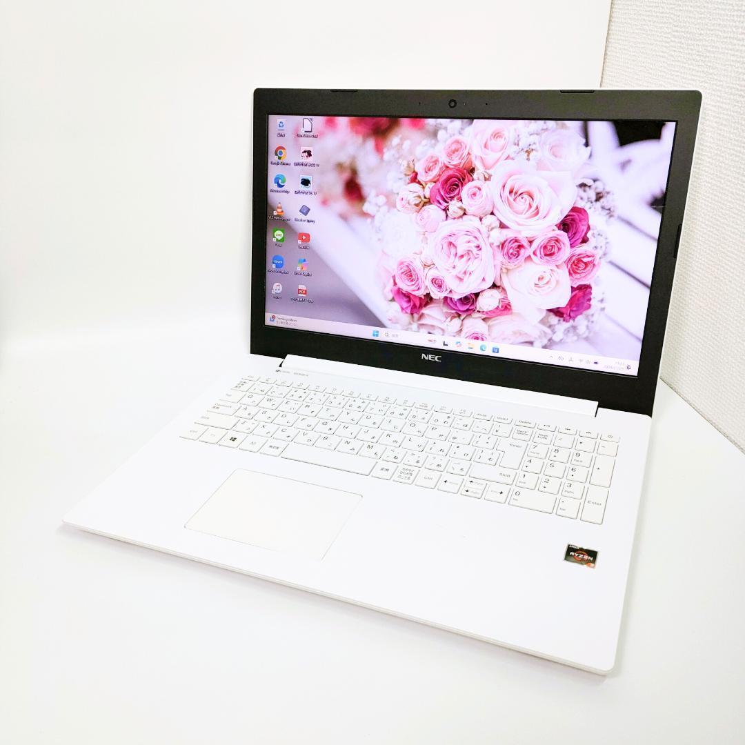 Ryzen3✨️Windows11/NEC/SSD/オフィス付き白ノートパソコン