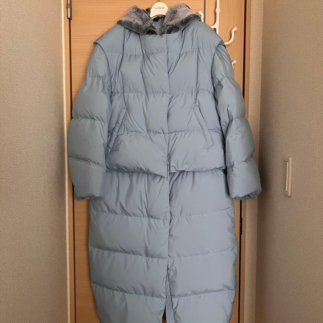 HEREIAM ファー付き ロングダウン ダウンジャケット　BAYFLOW