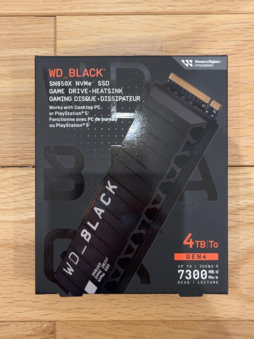 WD_BLACK SN850X 4TB ヒートシンク装着モデル (新品未使用)