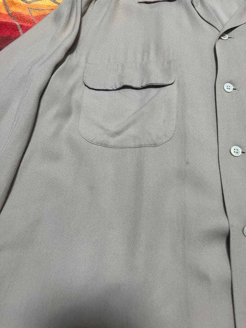 50s レーヨンギャバジンシャツ