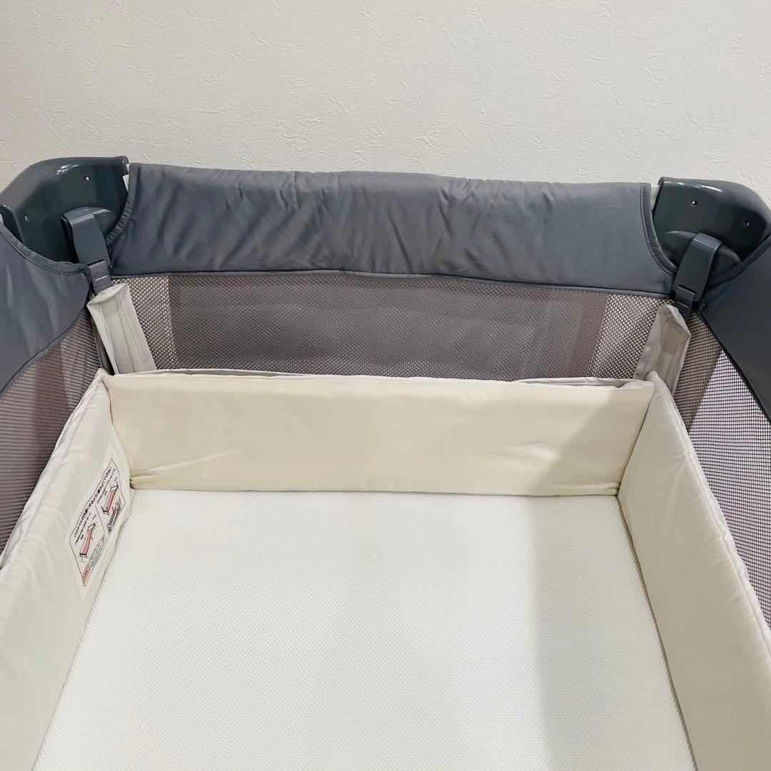 【美品】 最上位モデル Apricaベビーベッド ココネルエアー グレーベアー