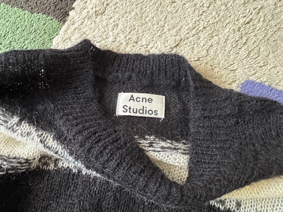 acne studios ボーダー ダメージニット S