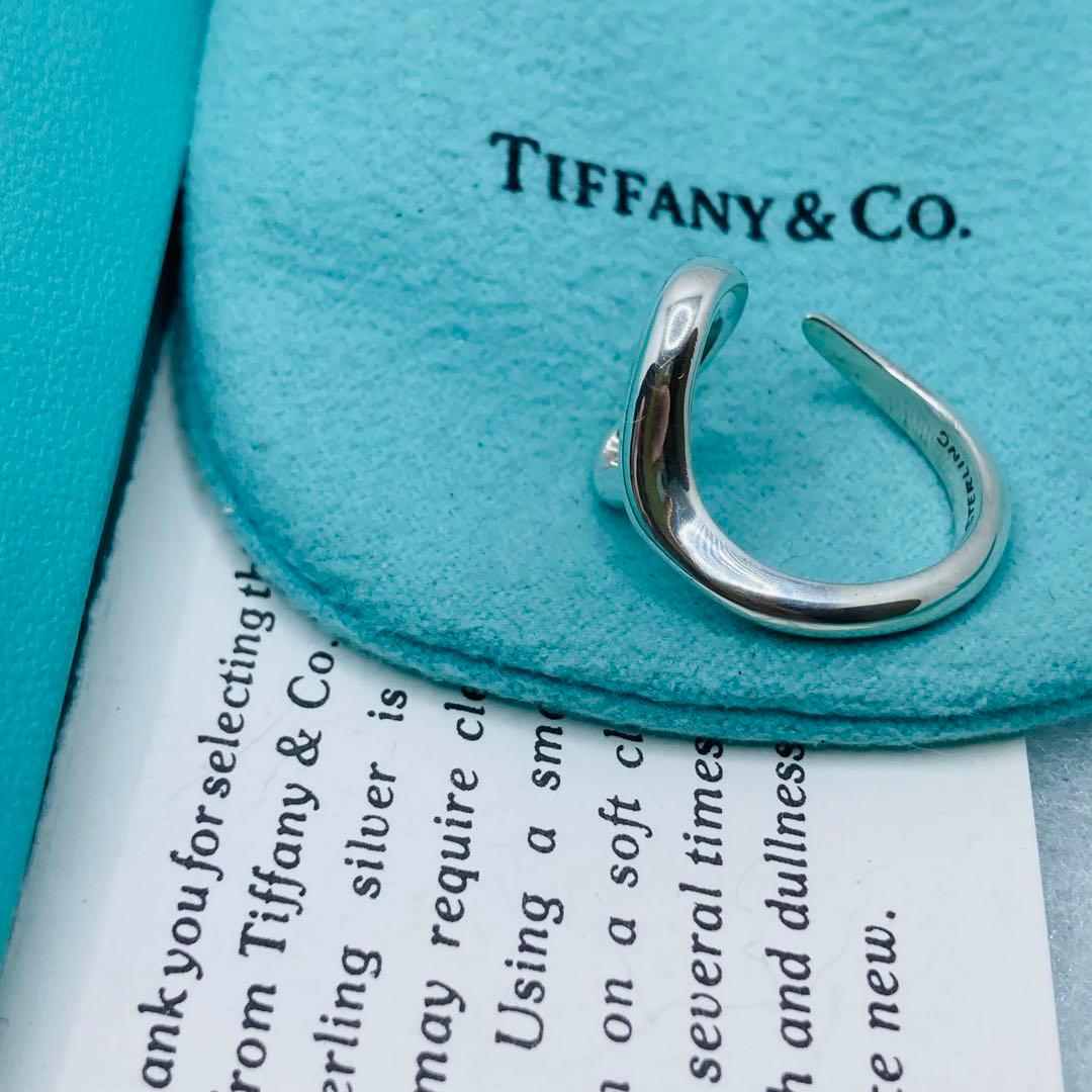 極美品✨ ティファニー リング ナロー オープンハート ハートAG925 #14