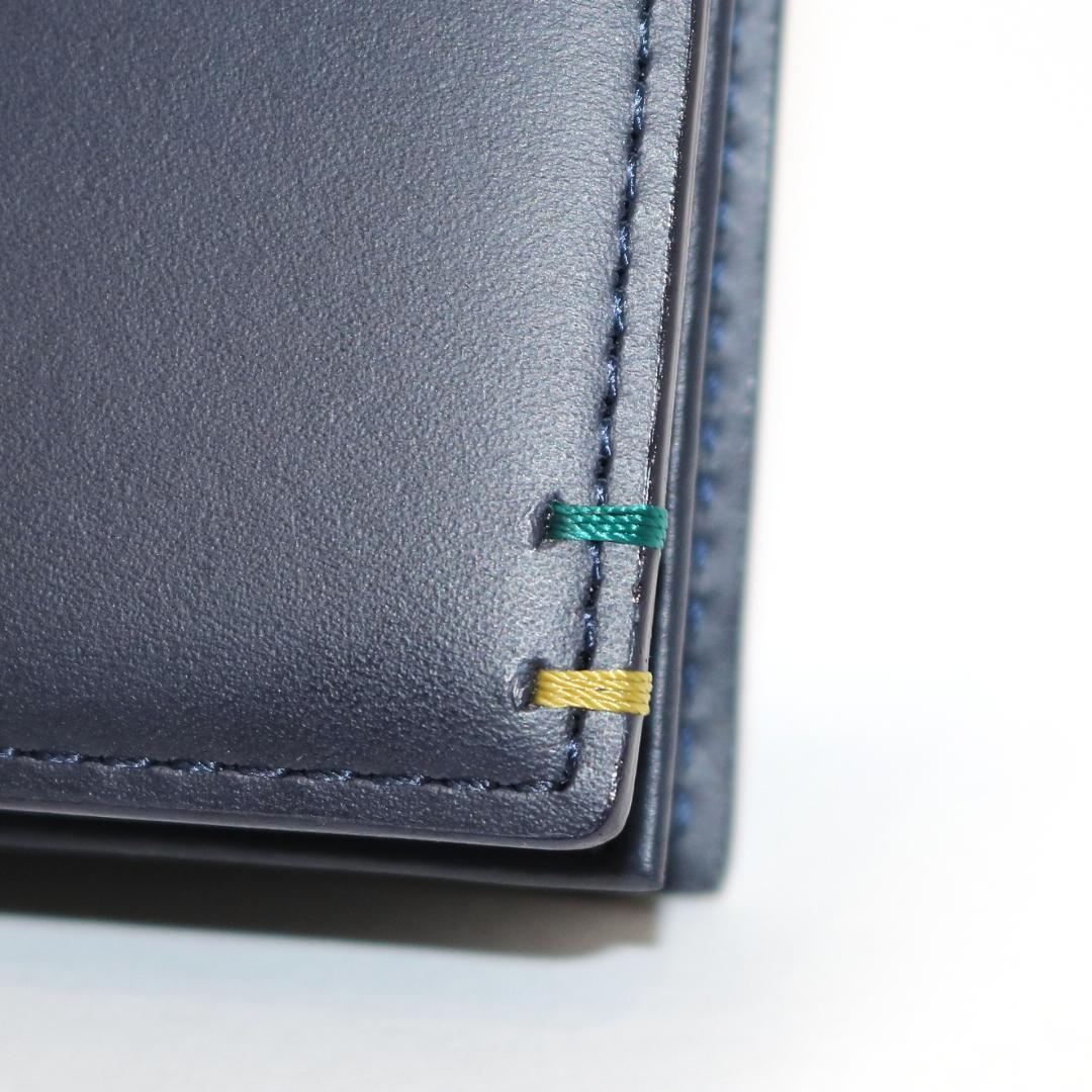 【未使用級】ポールスミス レザー 名刺入れ カードケース ネイビー BPS853