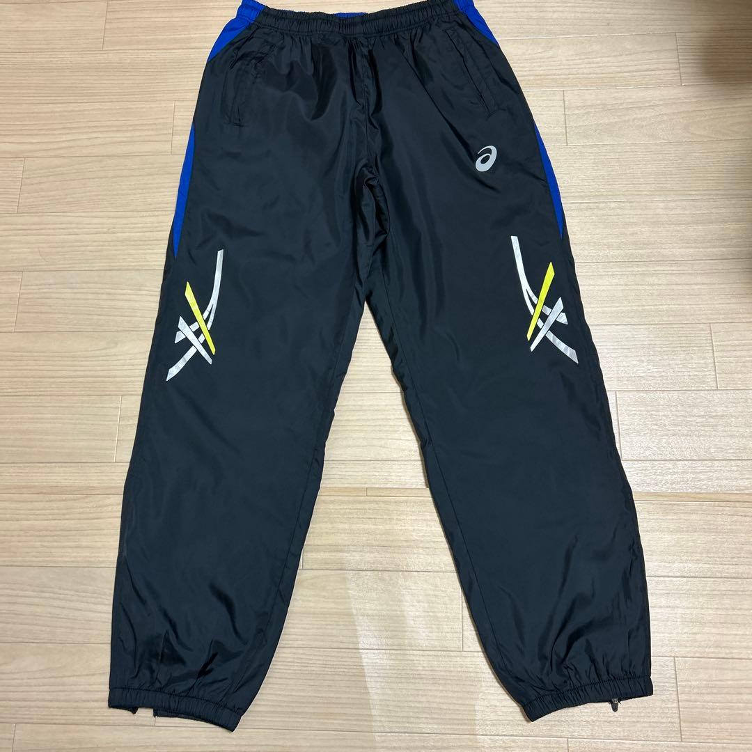 美品 アシックス 中綿 ウインドブレーカー 上下 セットアップ 冬用 Lサイズ