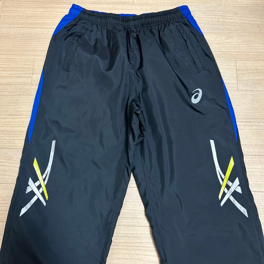 美品 アシックス 中綿 ウインドブレーカー 上下 セットアップ 冬用 Lサイズ