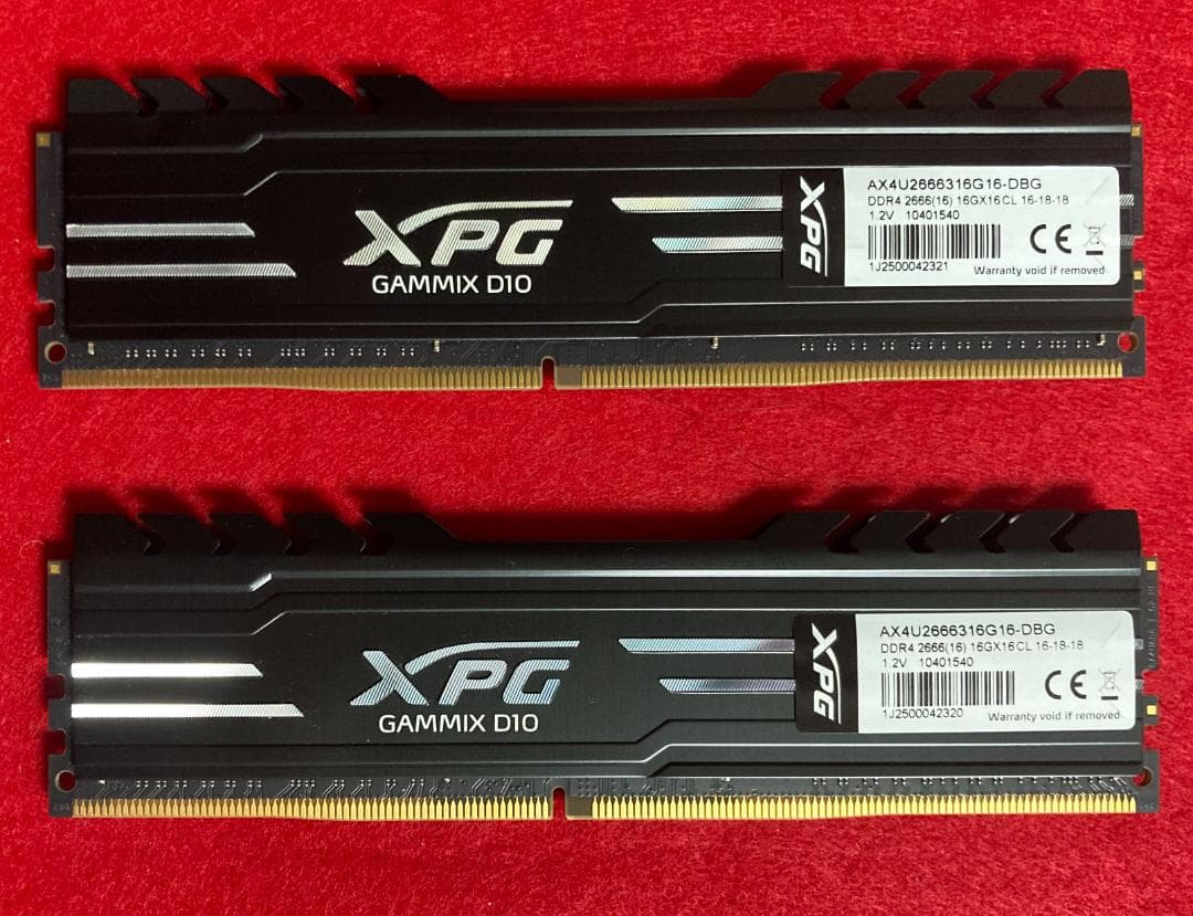 DDR4-2666 32GB(16GB×2枚) ADATA XPG ゲーミング