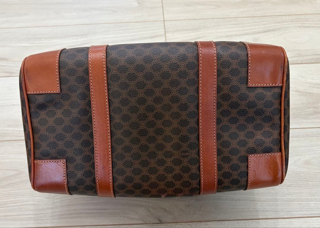 セリーヌ ミニボストン ハンドバッグ マカダム トリオンフ PVC ヴィンテージ