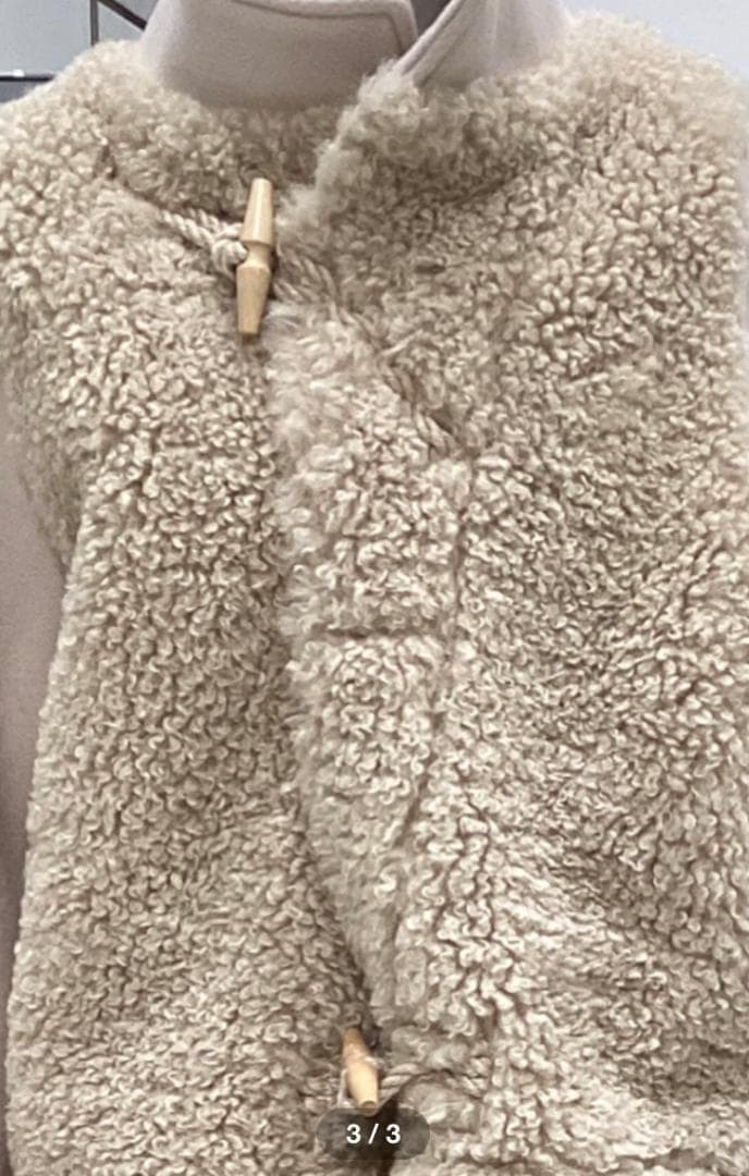 25AW HYKEDOUBLE FACE DUFFEL JACKET クリーム