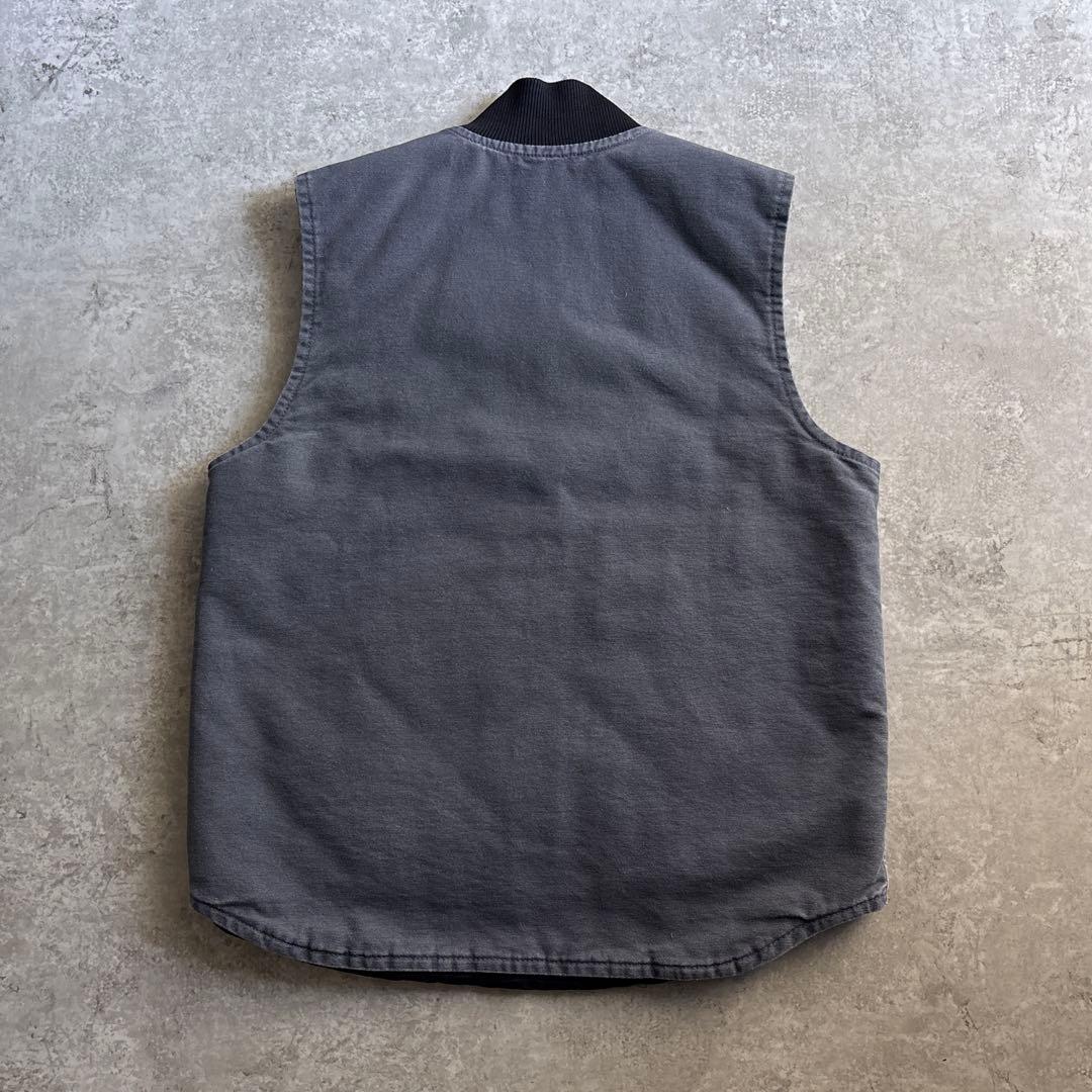 carhartt 【S】ダックベスト 中綿 キルティング グレー フェード