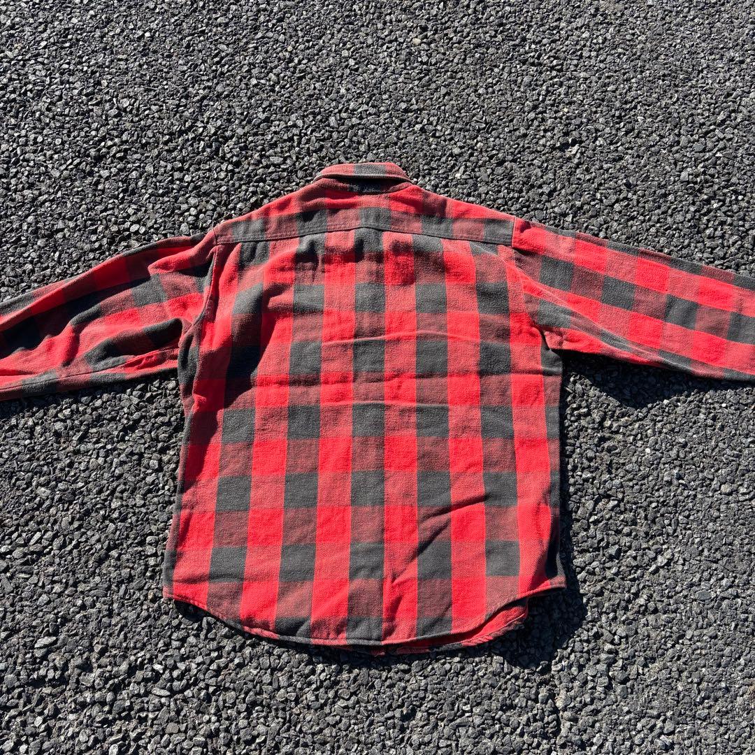 70s〜80s FIVE BROTHER ヘビネル 赤黒ブロックチェック 16