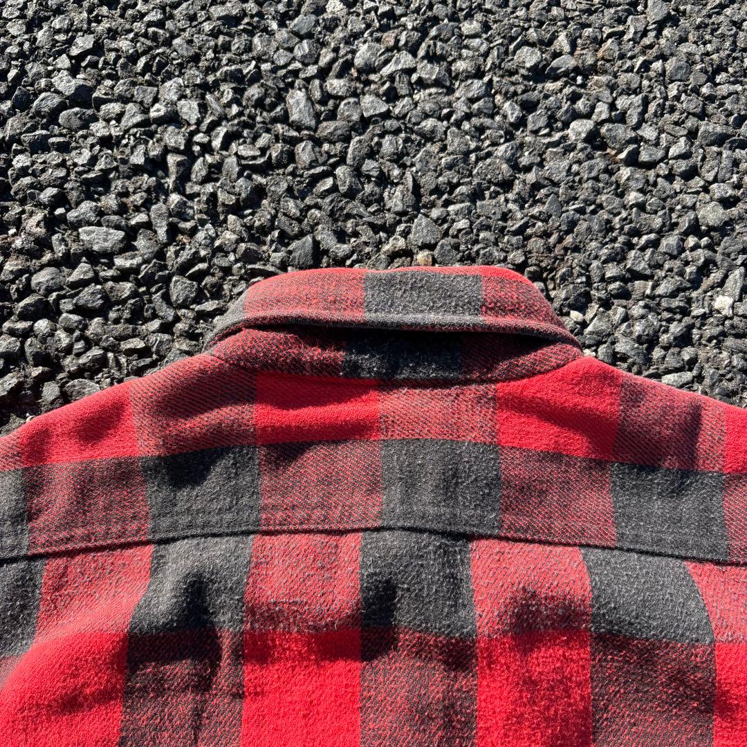 70s〜80s FIVE BROTHER ヘビネル 赤黒ブロックチェック 16