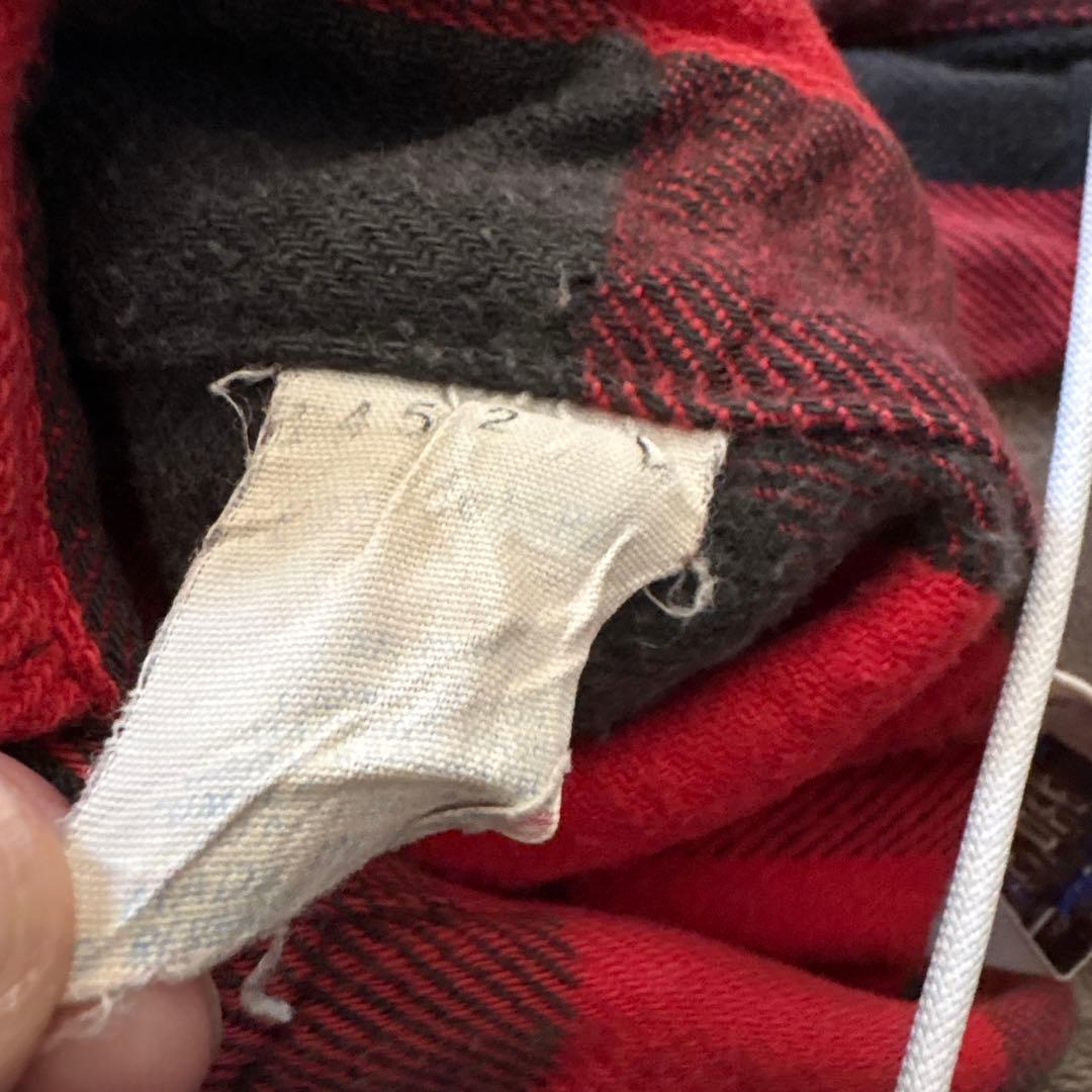 70s〜80s FIVE BROTHER ヘビネル 赤黒ブロックチェック 16