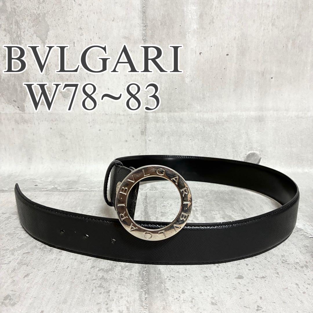 BVLGARI ブルガリ ベルト サークル ブラック レザー