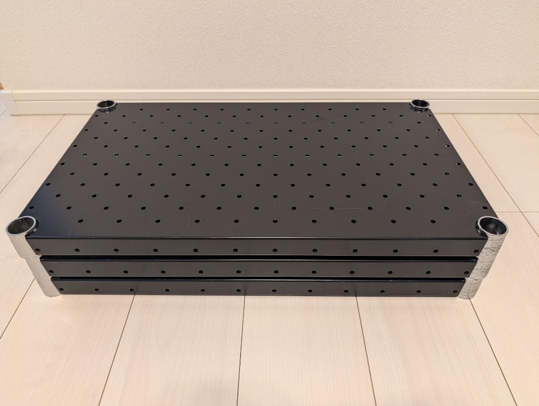 ホームエレクター パンチングシェルフ ブラック W600 × D350 3枚