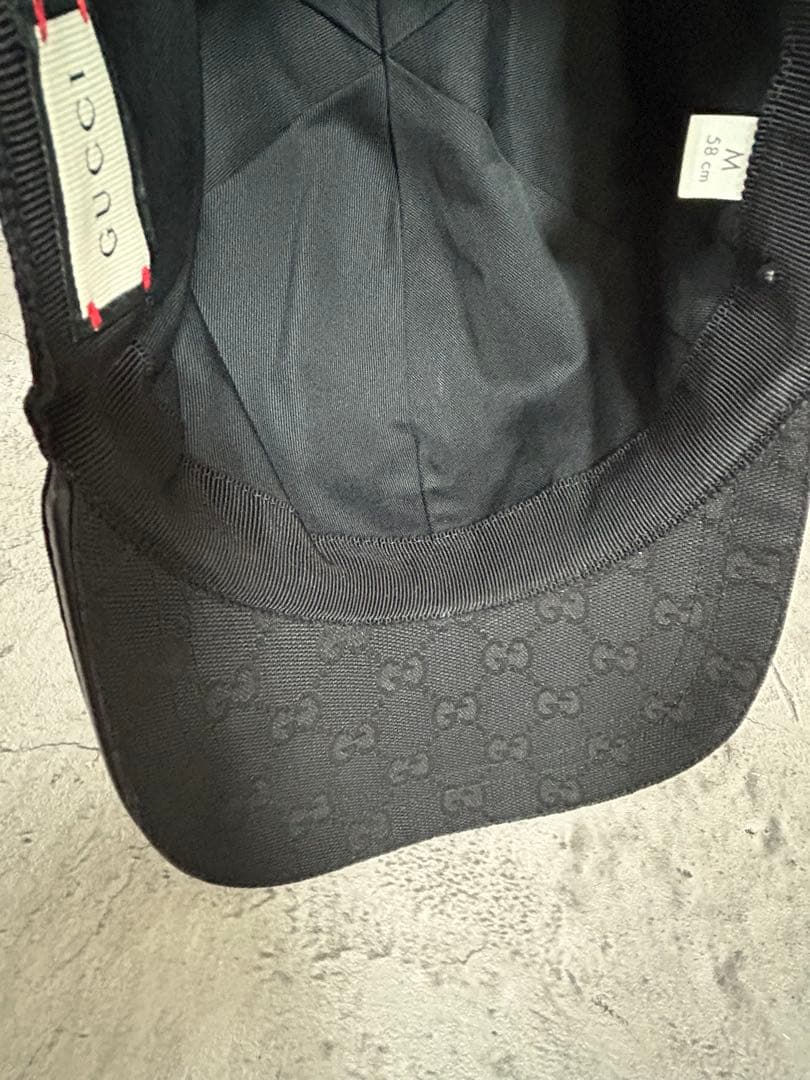 GUCCI グッチ ベースボールキャップ 58cm ブラック