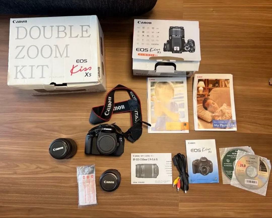 デジタルカメラ canon double zoom kit eos kiss x2