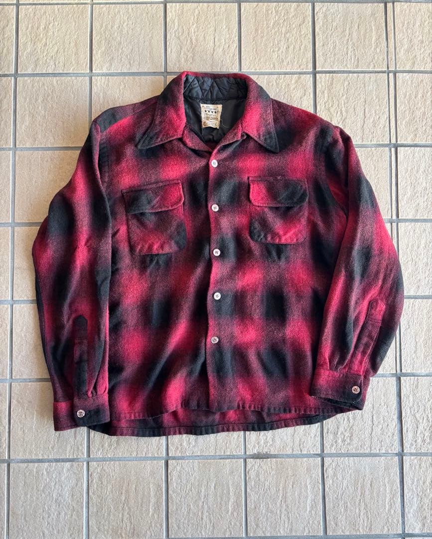 60s ウールシャツ オンブレ