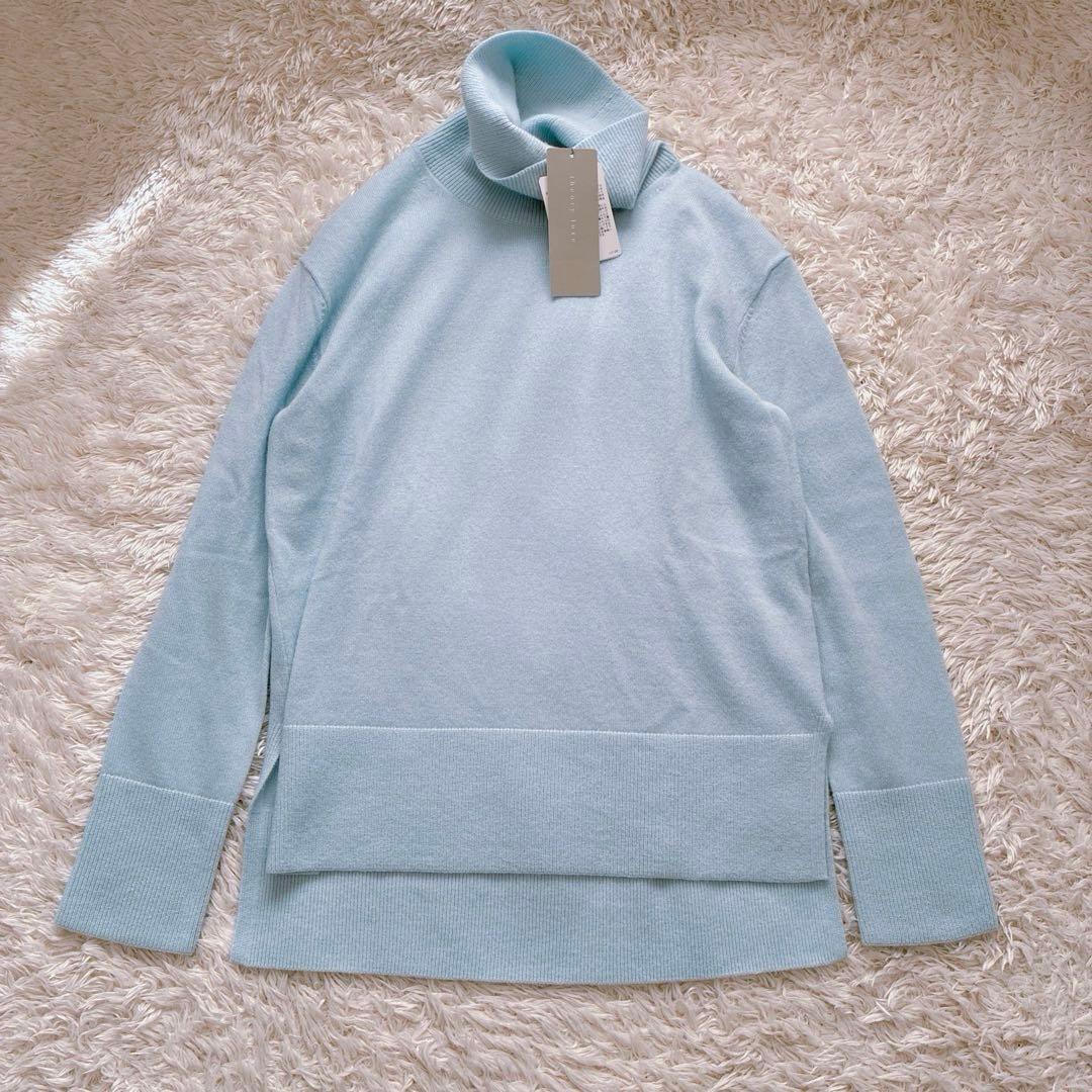 【新品タグ付き】24AW カシミヤ タートルネック アイスブルー XS