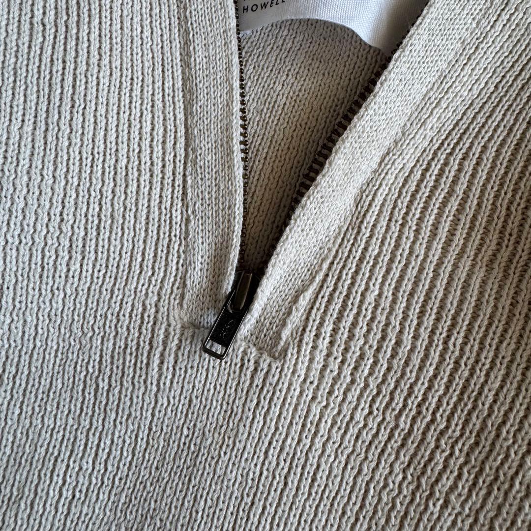 マーガレットハウエル　洗える　コットンニット　ハーフジップ　プルオーバー