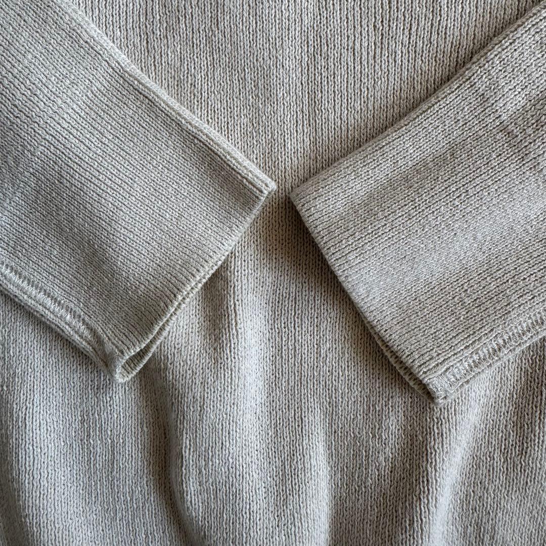 マーガレットハウエル　洗える　コットンニット　ハーフジップ　プルオーバー