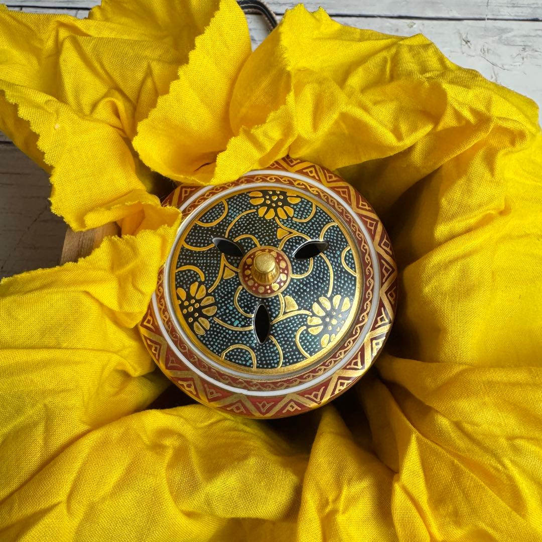 九谷焼 香炉 三十六歌仙 香器 仏具 陶器 美術保存作家