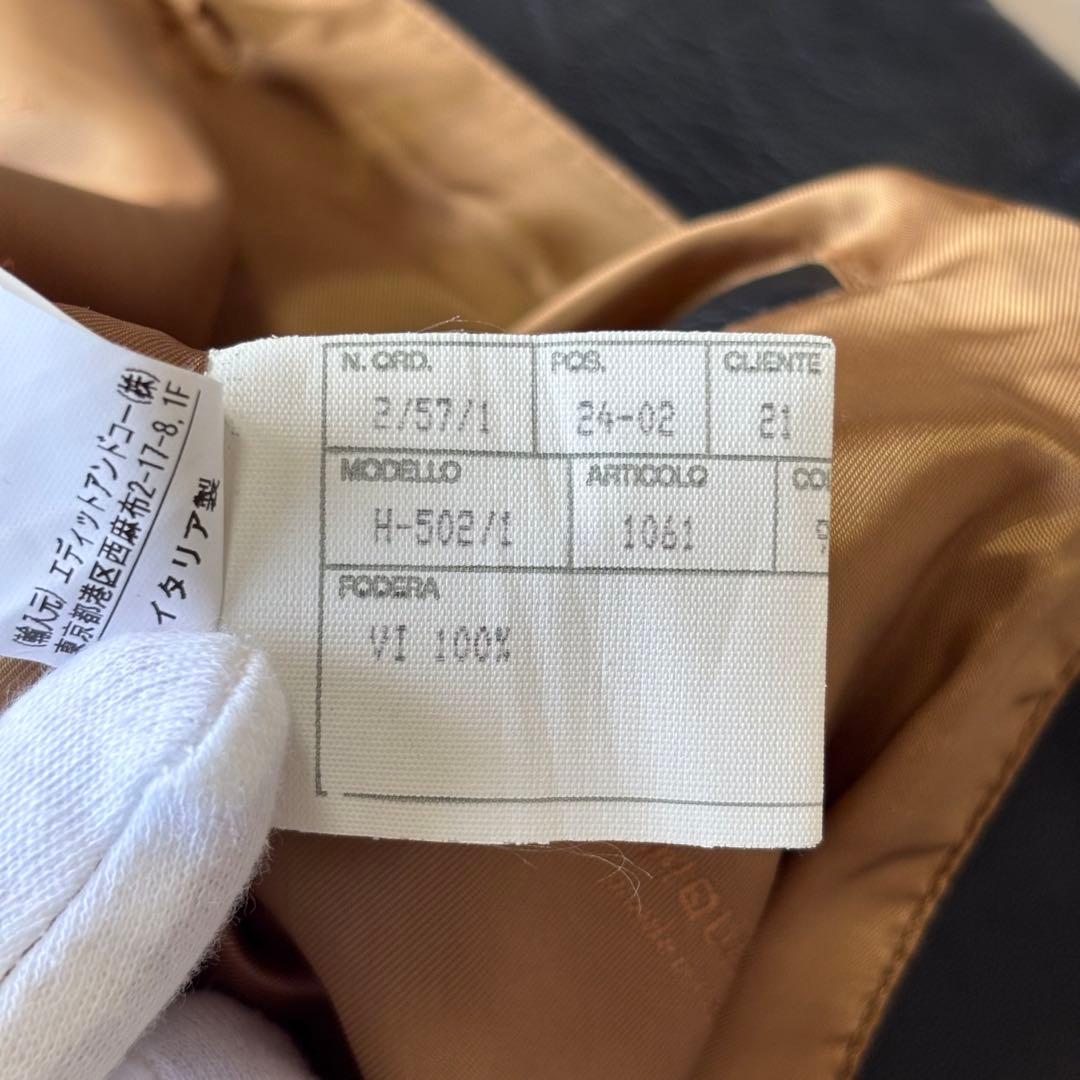 【美品】チンクアンタ ラムレザーシングルライダースジャケット ブラック 46