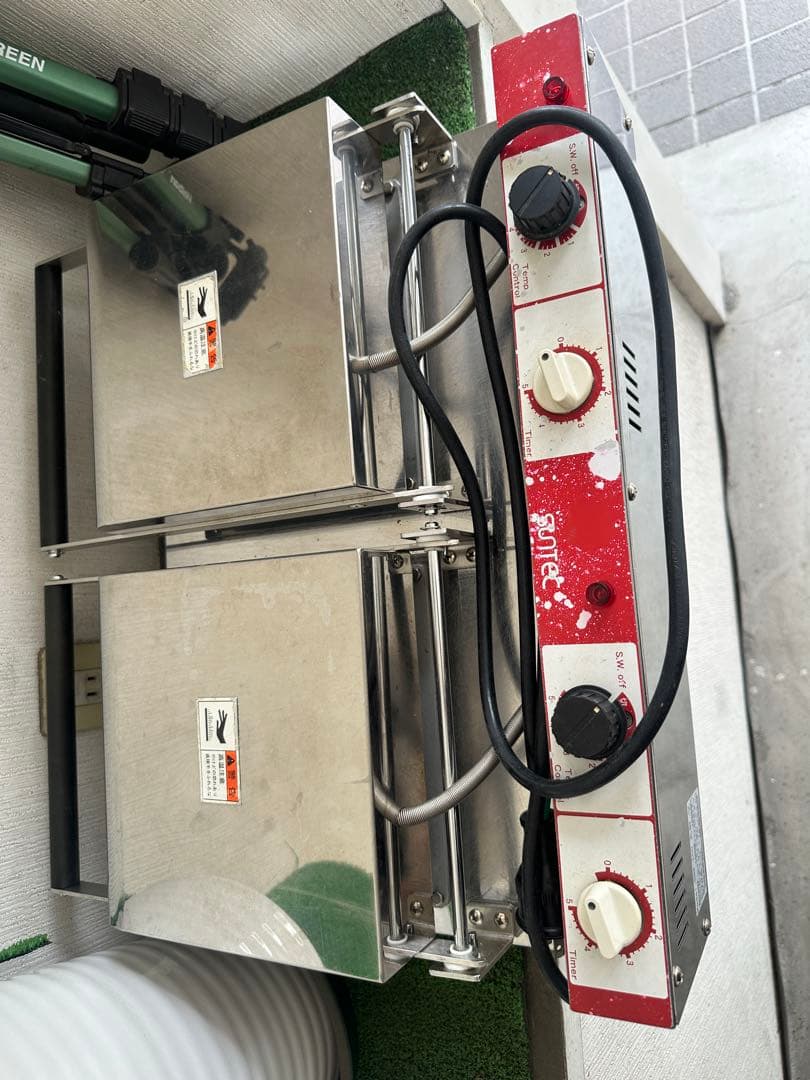 サンテック ベルジャン ワッフルベーカー SBW-200 丸型 2連式