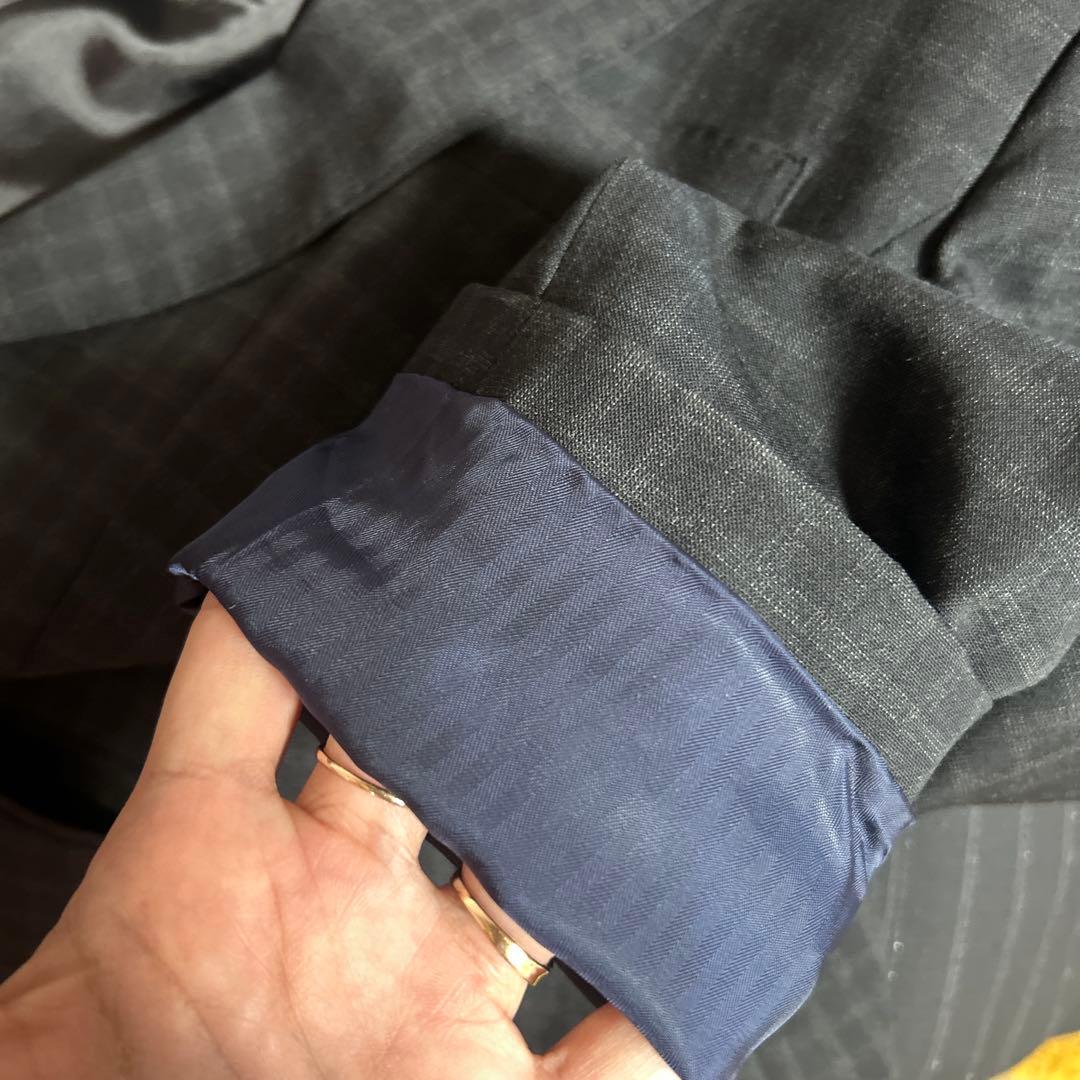 洋服の青山 グレー チェック柄 黒チェック柄 パンツスーツ おまとめ割