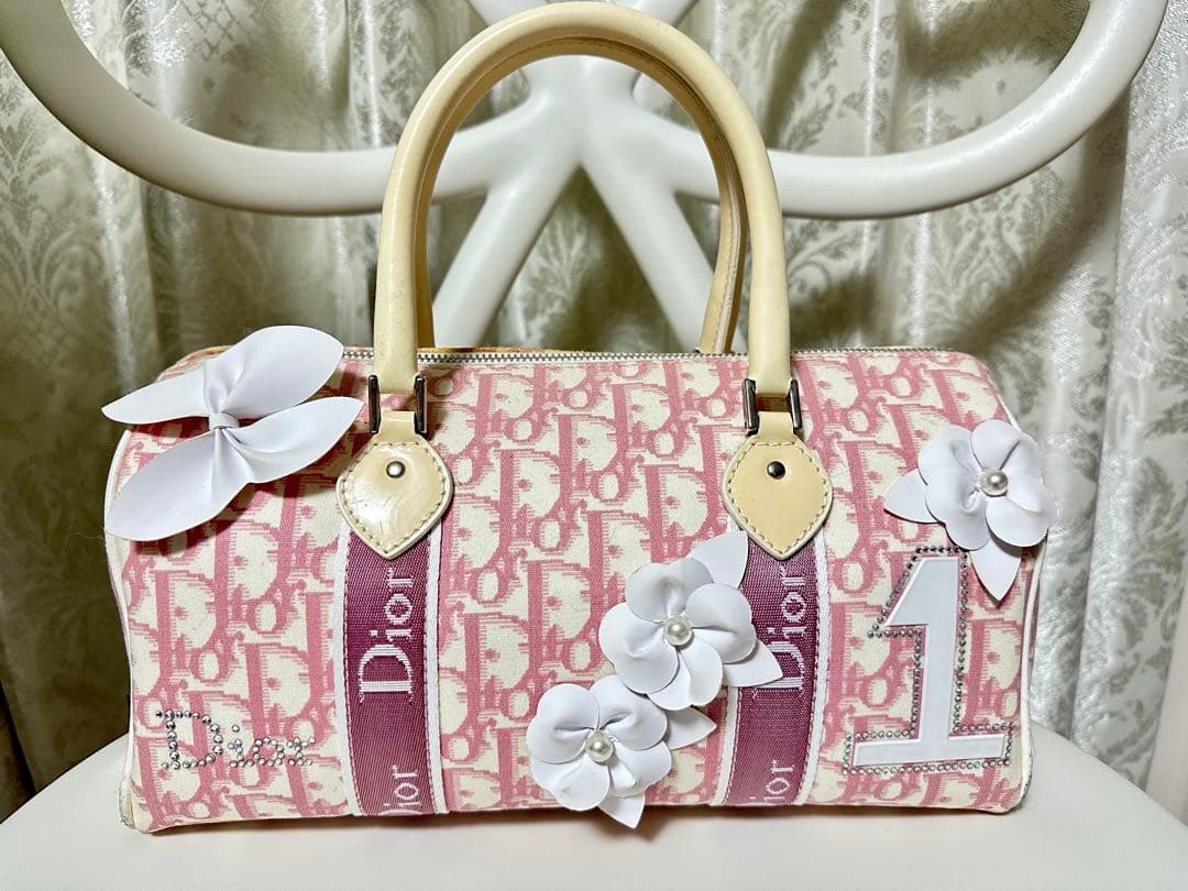Dior ディオール トロッター フラワーボストン バッグ