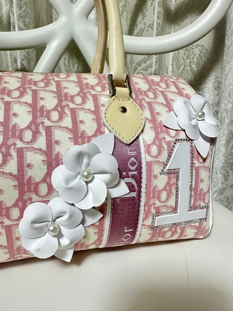 Dior ディオール トロッター フラワーボストン バッグ