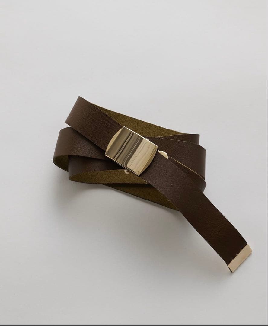 ウィムガゼット 【Hoaw.】 レザーガチャベルト　　ダークブラウン