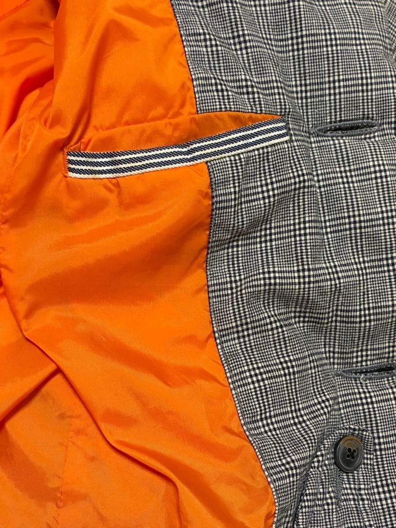 あん45RPMダウンジャケット_レディースグレー＆オレンジ_サイズ2