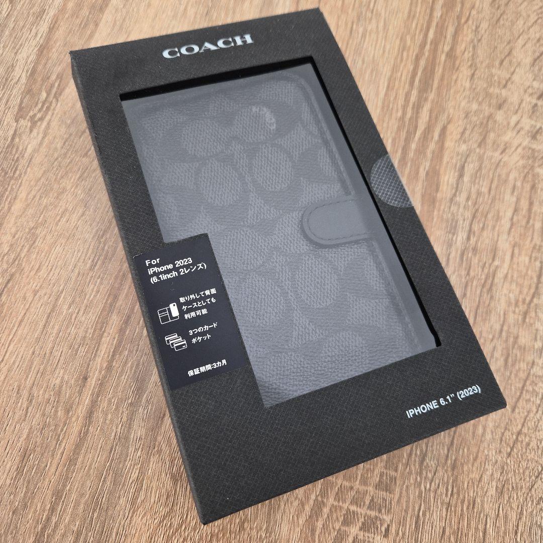 iPhone15 コーチ（R）ブックタイプケース