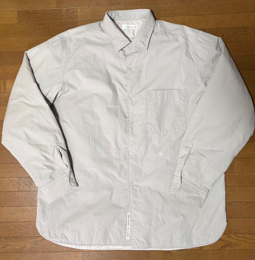 【新品】nanamica インサレーテッド シャツ ジャケット L ライトグレー