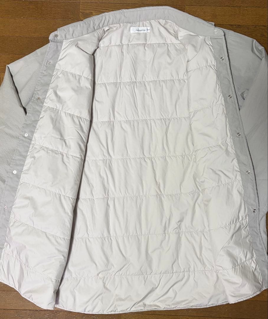 【新品】nanamica インサレーテッド シャツ ジャケット L ライトグレー